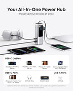 Anker - Banco de energía para laptop, 25,000 mAh esencial de viaje...
