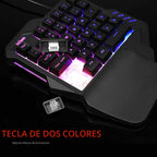 RedThunder Teclado para juegos con una sola mano RGB Retroiluminado...