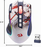 Redragon M612AK PRO Ratón inalámbrico para juegos de anime Teclas d...