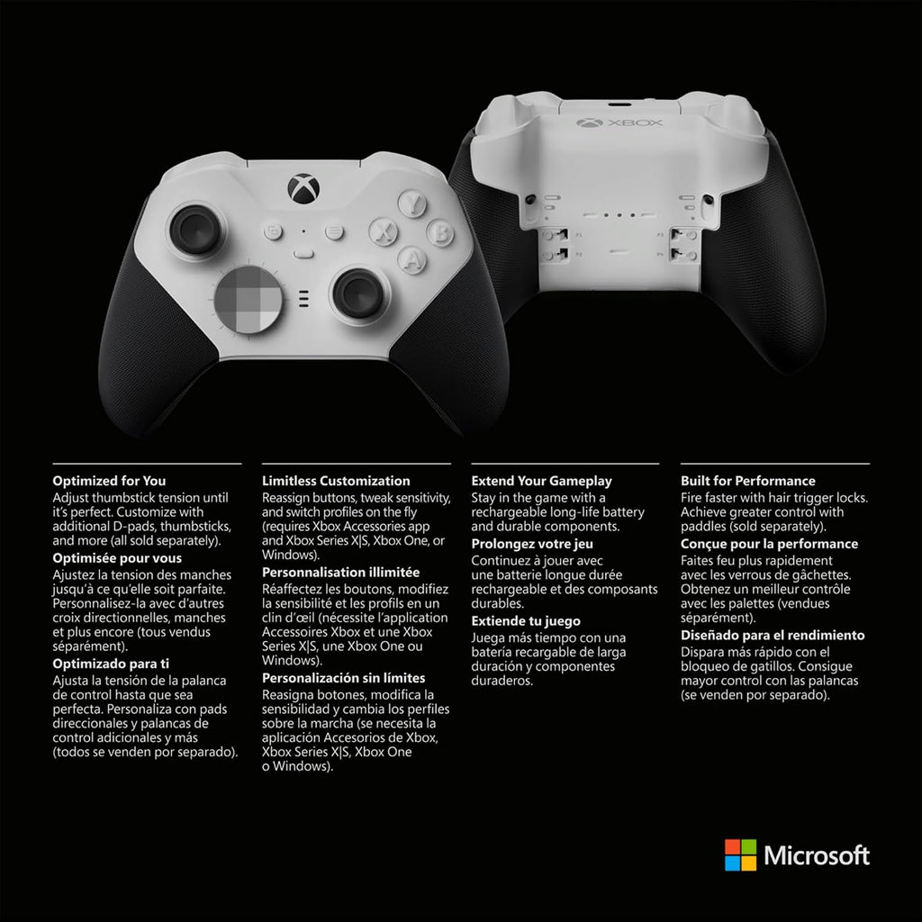 Controlador de juegos inalámbrico Xbox | Núcleo Elite Serie 2 | Bla...
