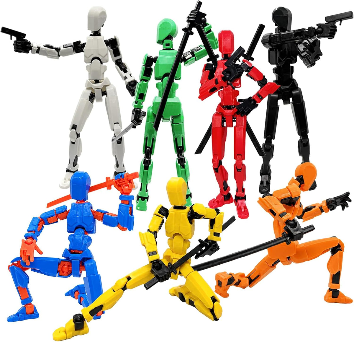 Aminexus Juego de figuras de acción T13, paquete de 7, figuras móvi...