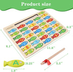 Juguete Magnético de Pesca de Madera para Niños Pequeños, Juegos de...