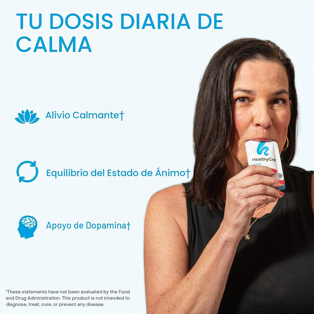 Suplemento líquido diario HealthyCell Calm Mood - Soporte para el e...
