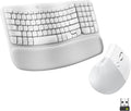 Logitech Wave Keys & Lift Vertical Mouse Combo ergonómico inalámbri...