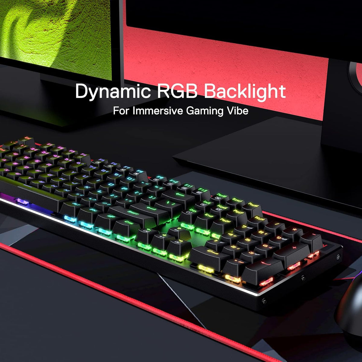 Redragon K556 PRO Teclado mecánico inalámbrico RGB para juegos | 0...