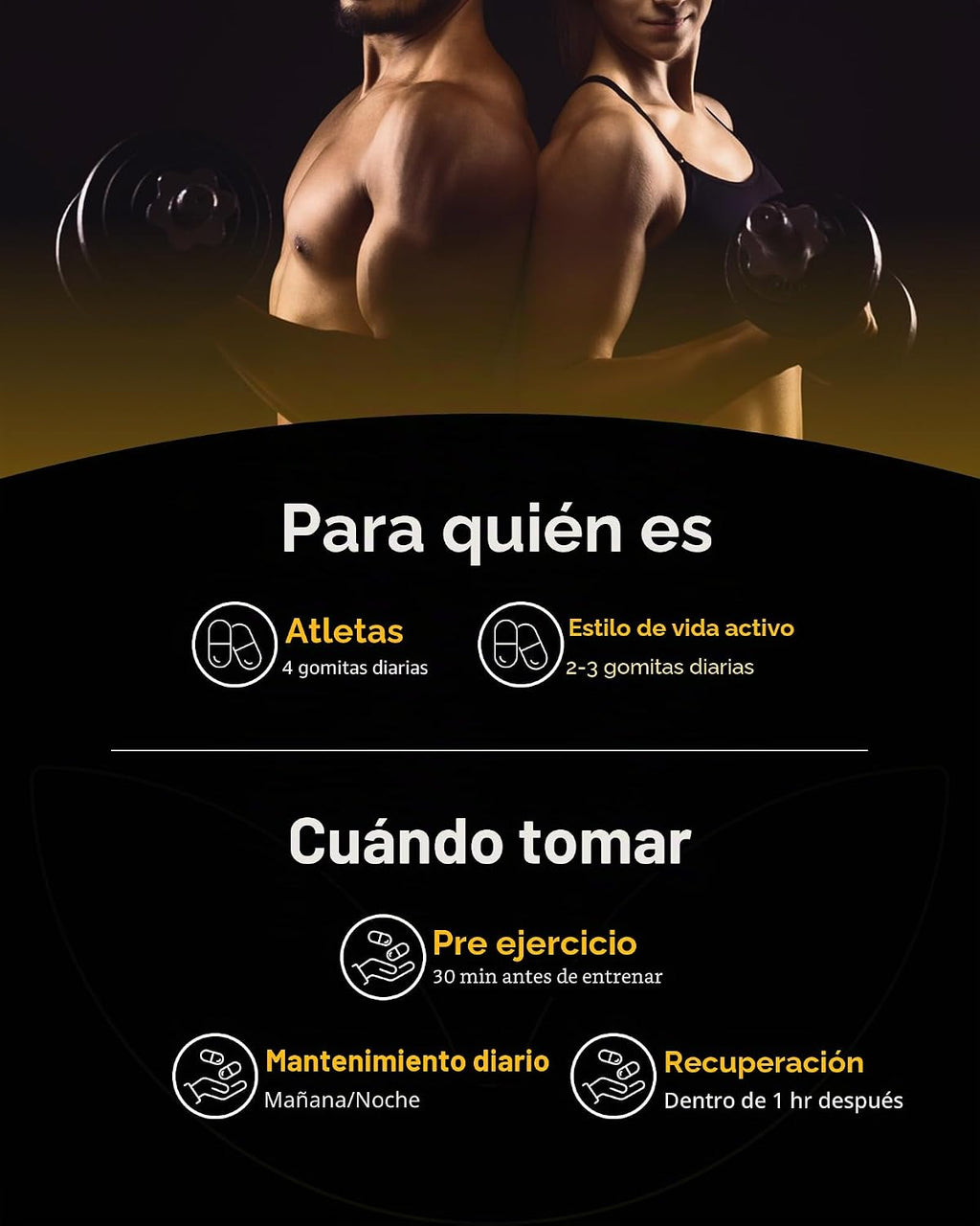 Inner Brightness Gomitas de monohidrato de creatina para hombres y...