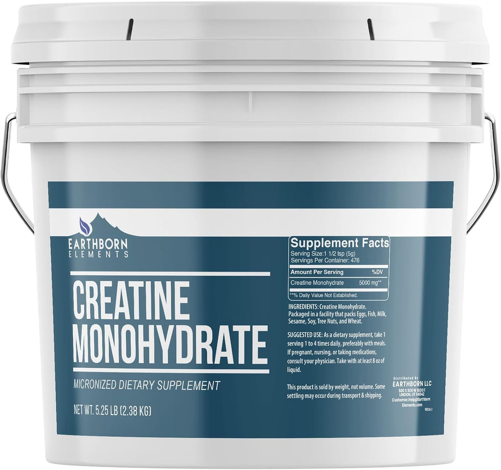 Earthborn Elements, monohidrato de creatina, 5.25 libras | Sin rell...