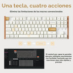 Teclado mecánico personalizado inalámbrico Keychron K8 HE TKL, efec...