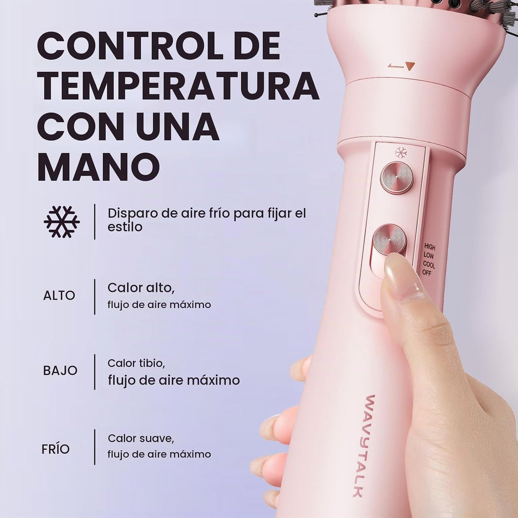 Wavytalk - Juego de cepillos para secador de pelo, juego de cepillo...