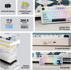 EPOMAKER x Aula F75 - Teclado mecánico con junta, 75% inalámbrico i...