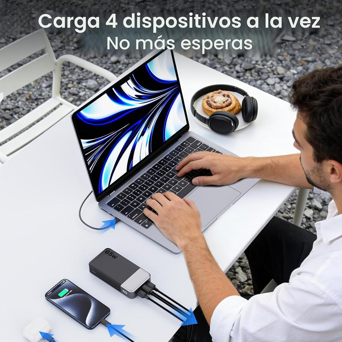 NOBIS Cargador portátil 20000mAh 65W Power Bank Carga rápida | Paqu...