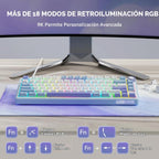 RK ROYAL KLUDGE Teclado Mecánico R75 Cableado con Perilla de Volume...