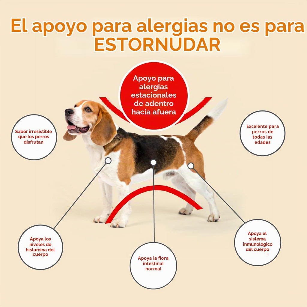 Masticables para aliviar la alergia en perros de Zesty Paws, probió...