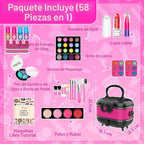 Hollyhi Kit de maquillaje de 58 piezas para niña, juguetes de princ...