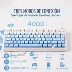 EPOMAKER x Aula F75 - Teclado mecánico con junta, 75% inalámbrico i...
