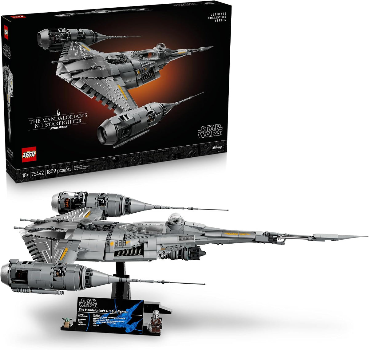 LEGO Star Wars Caza Estelar N-1 del Mandaloriano 75442 | Juego de c...