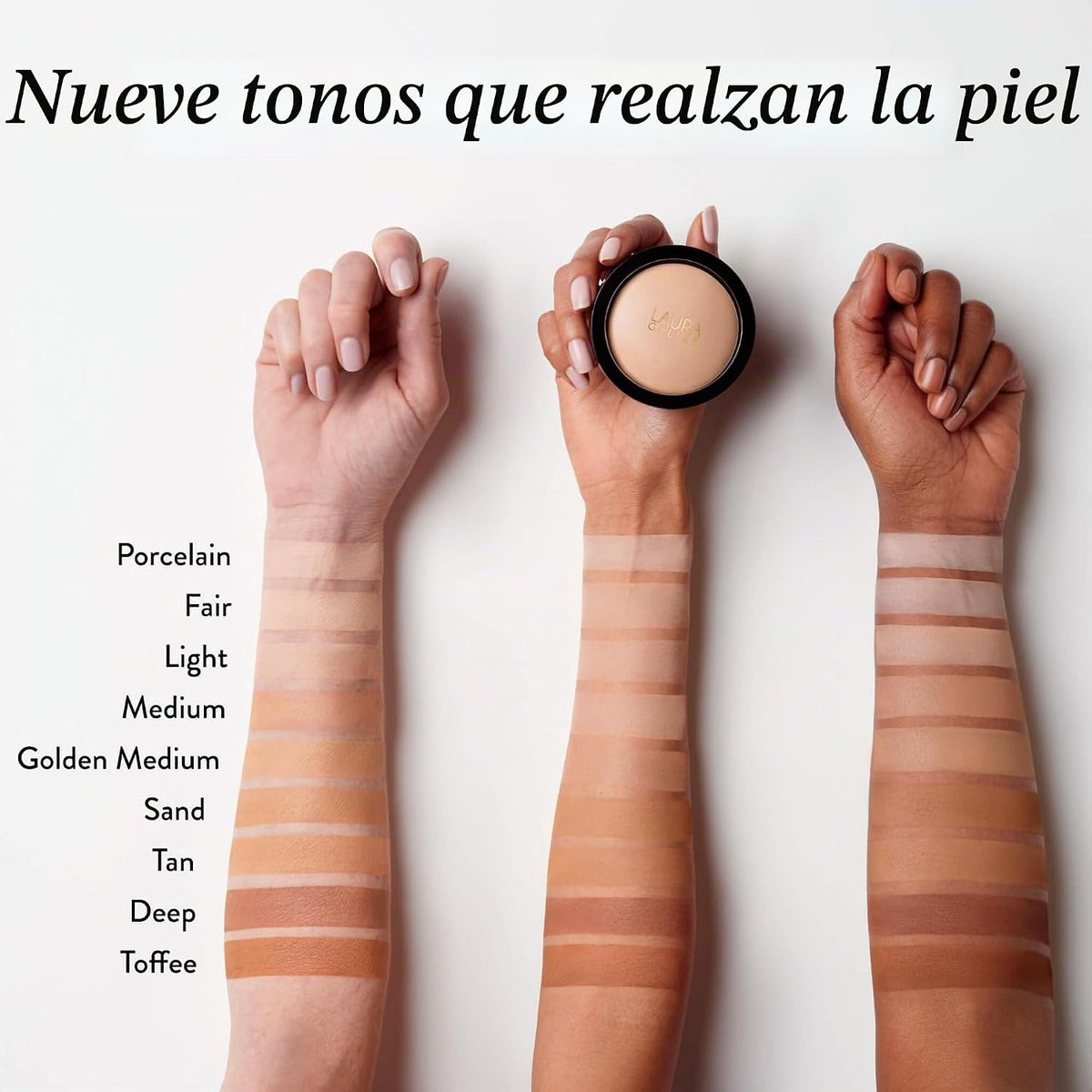 LAURA GELLER - Base de maquillaje en polvo de doble toma, acabado m...