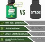 Creapure creatina monohidrato 180 cápsulas de alta pureza alemana h...