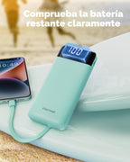charmast Cargador portátil de banco de energía 10000mAh con 4 cable...
