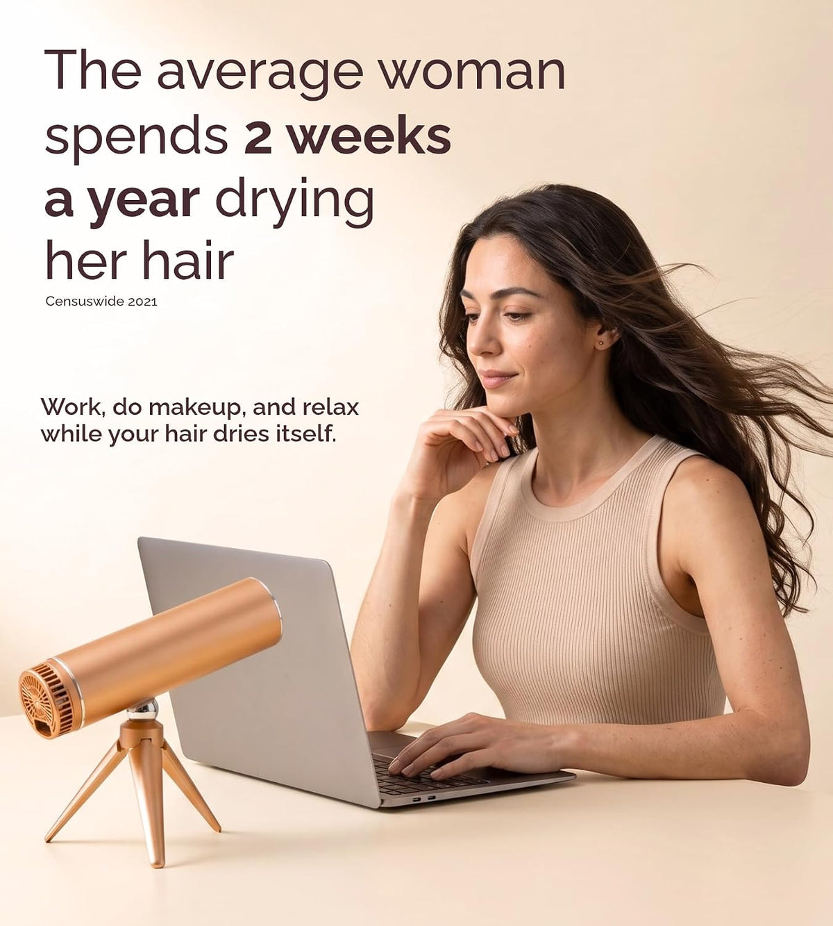 Secador de pelo manos libres, secador de pelo para viajes, secador...