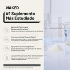 NAKED Creatina - Monohidrato de creatina con sabor a fresa - Polvo...