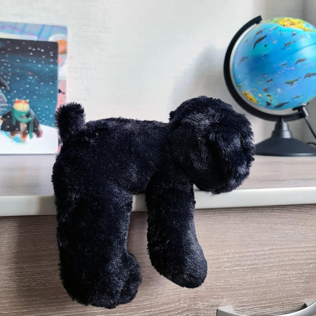 WEIGEDU Labrador Cachorro Perro Peluche Peluche Juguete, 7.9", Negr...