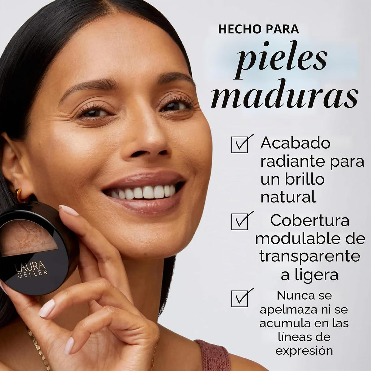 LAURA GELLER Baked Balance-N-Glow - Base de maquillaje (mediana), c...