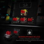 Redragon Teclado mecánico atado con cable del juego K556 RGB | Cons...