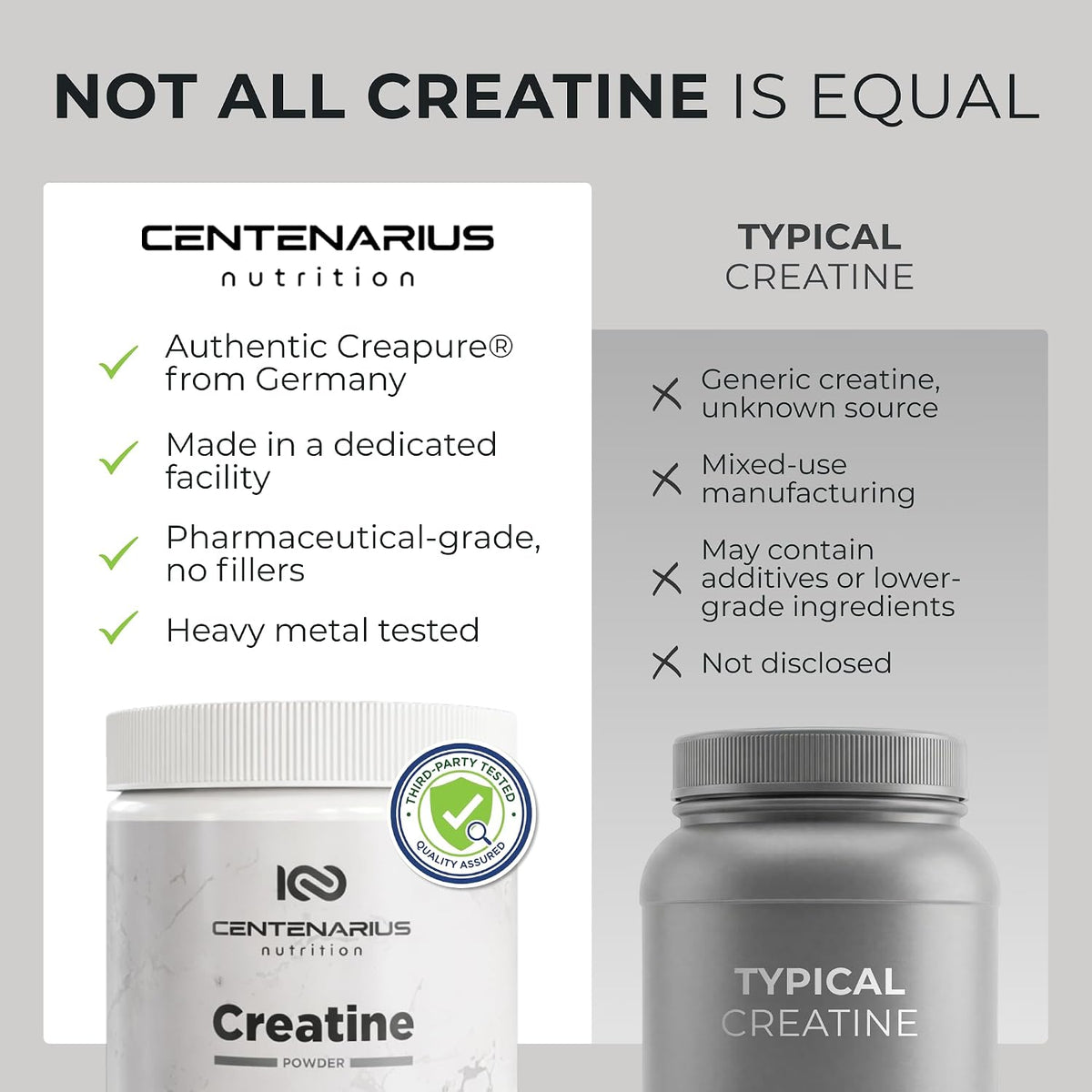 Creapure® creatina monohidrato polvo sin sabor 10.58 oz | Suplement...