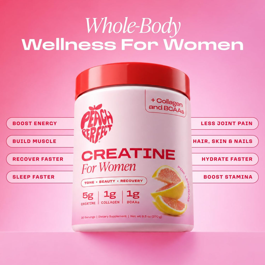 Peach Perfect Creatina para mujeres \u2013 Monohidrato de creatina...