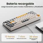 Kisnt Teclado mecánico inalámbrico KN85, diseño del 75%, Bluetooth\...
