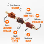 Good'n'Fun - Brochetas de cuero crudo de tres sabores para...