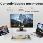 Kisnt Teclado mecánico inalámbrico KN85, diseño del 75%, Bluetooth\...