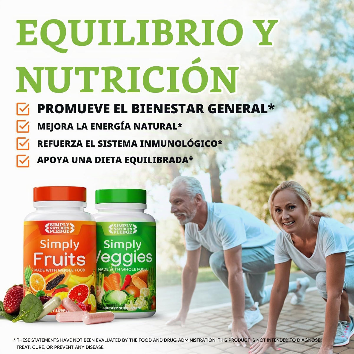 Simply Nature's Pledge Suplemento de frutas y verduras, suminis...