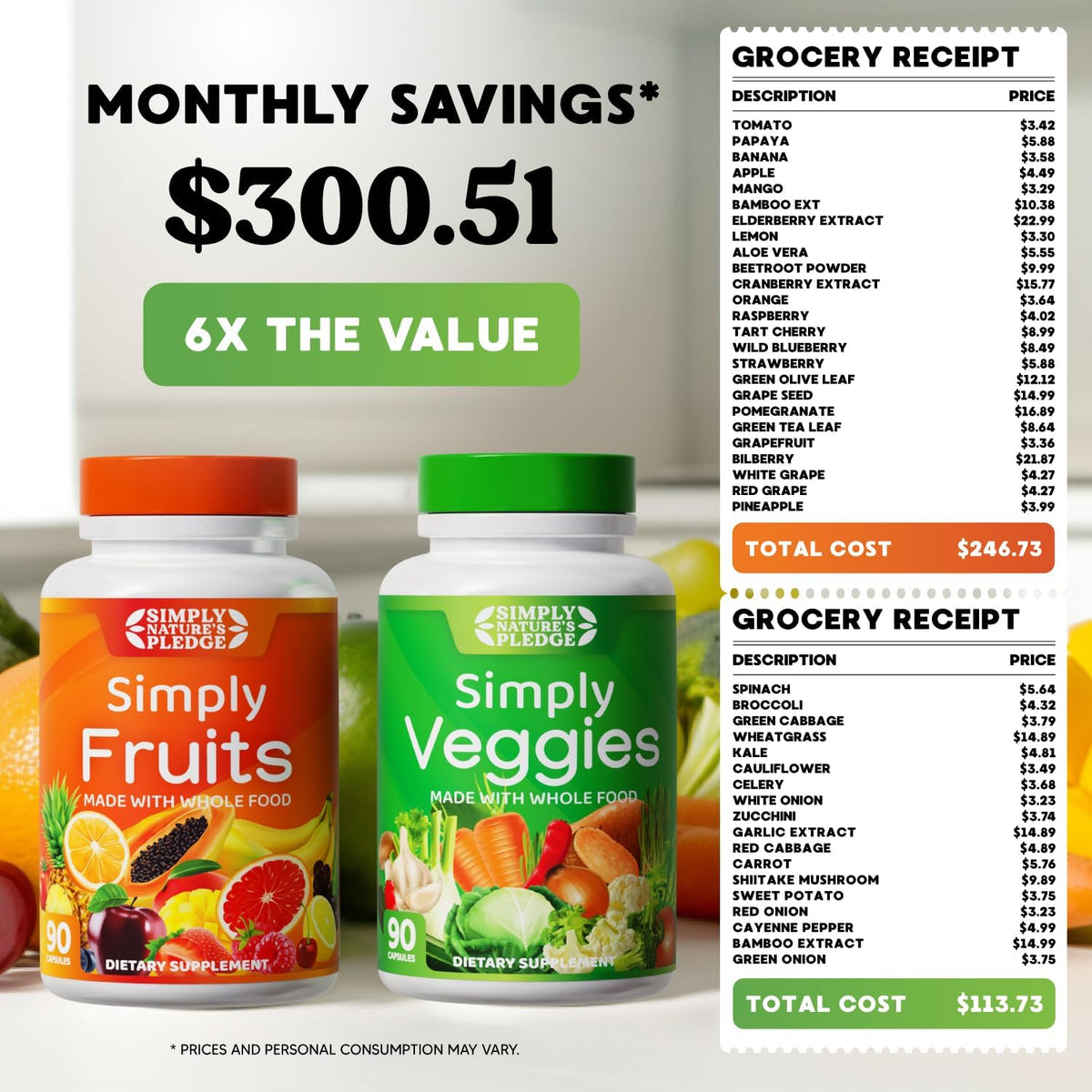 Simply Nature's Pledge - Repleto de más de 40 frutas y verduras...