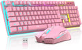 RedThunder K10 - Combo de teclado y ratón inalámbricos para juegos,...
