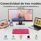 Kisnt KN85 Teclado mecánico silencioso inalámbrico, diseño del 75%,...