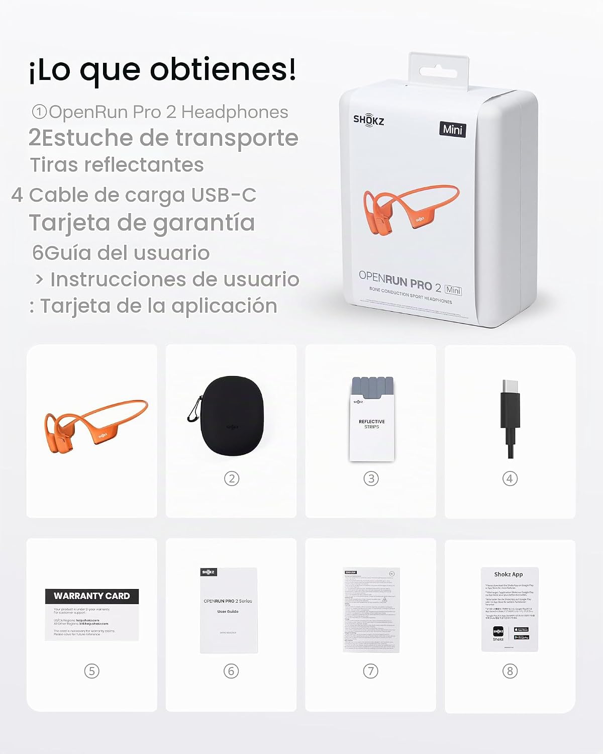 SHOKZ OpenRun Pro 2 Mini Auriculares deportivos Bluetooth de conduc...