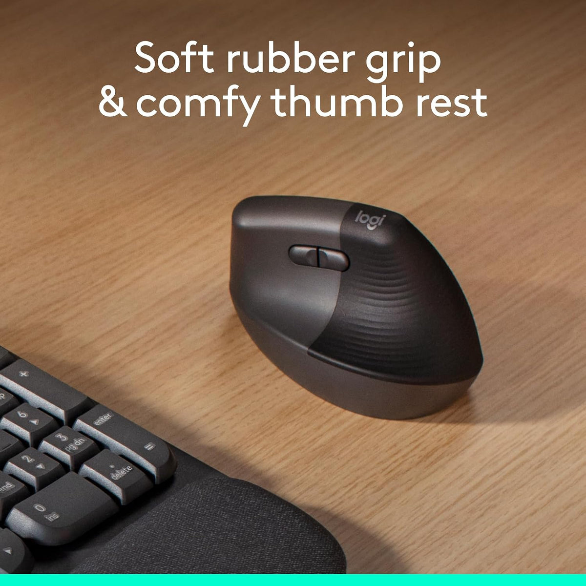 Ratón inalámbrico ergonómico vertical Logitech Lift - Grafito | Con...