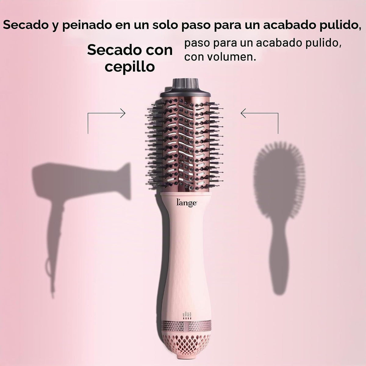 L'ANGE HAIR Le Volume - Cepillo secador de pelo de titanio 2 en...