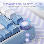RK ROYAL KLUDGE Teclado Mecánico R75 Cableado con Perilla de Volume...