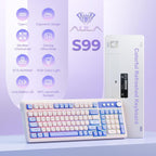 AULA Teclado inalámbrico S99, triple modo Bluetooth\/2.4GHz\/USB-C,...