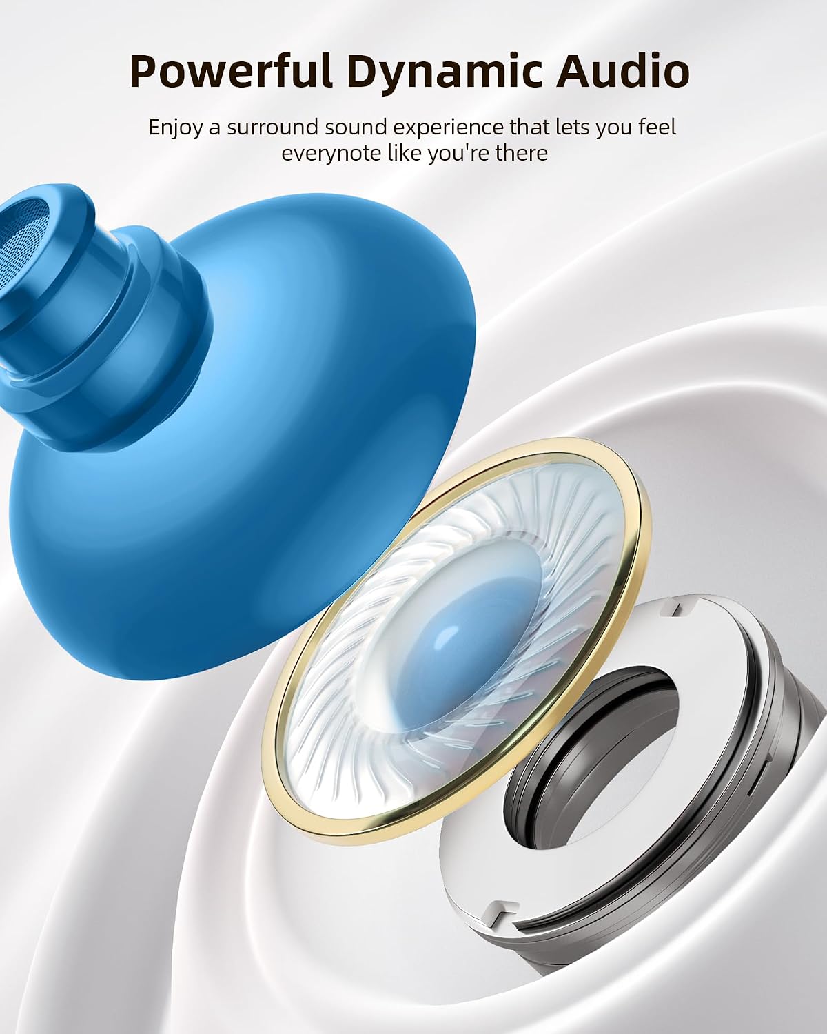 PocBuds - Auriculares Bluetooth inalámbricos con 80 horas de reprod...