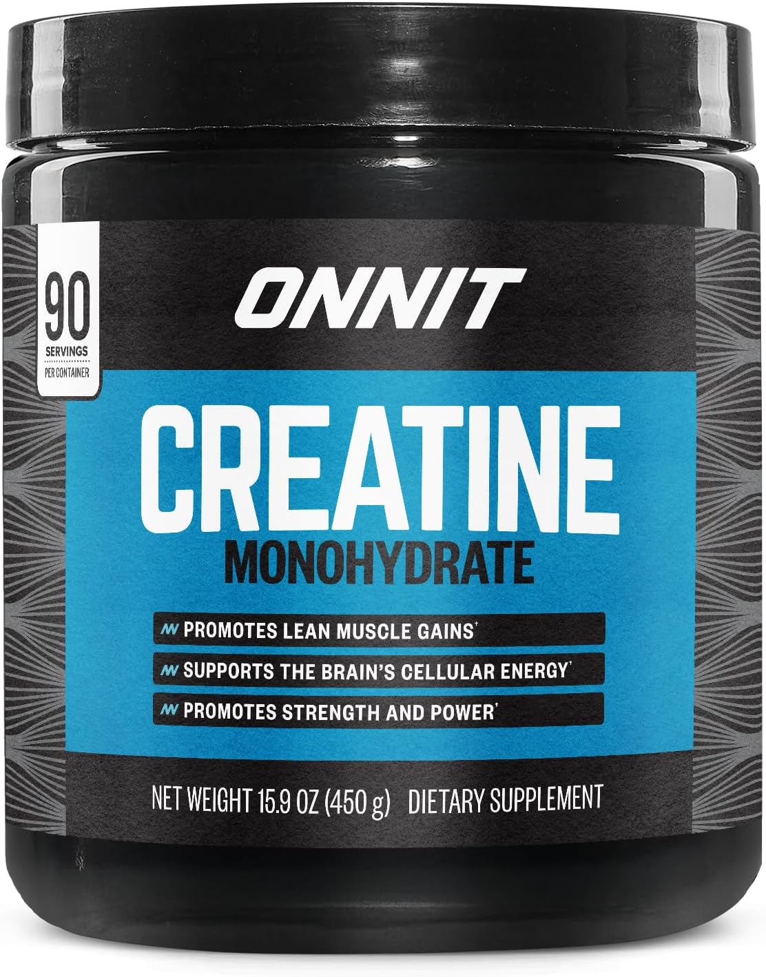 ONNIT Monohidrato de creatina en polvo 5 g, sin sabor, tamaño econó...