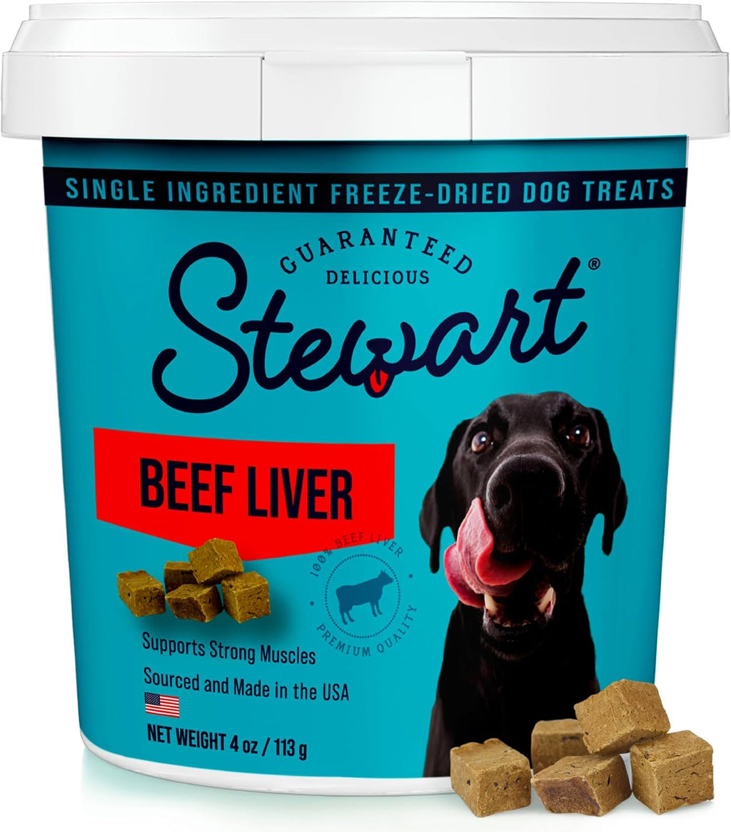 Stewart Golosinas liofilizadas para perros, 100% hígado de res, tub...