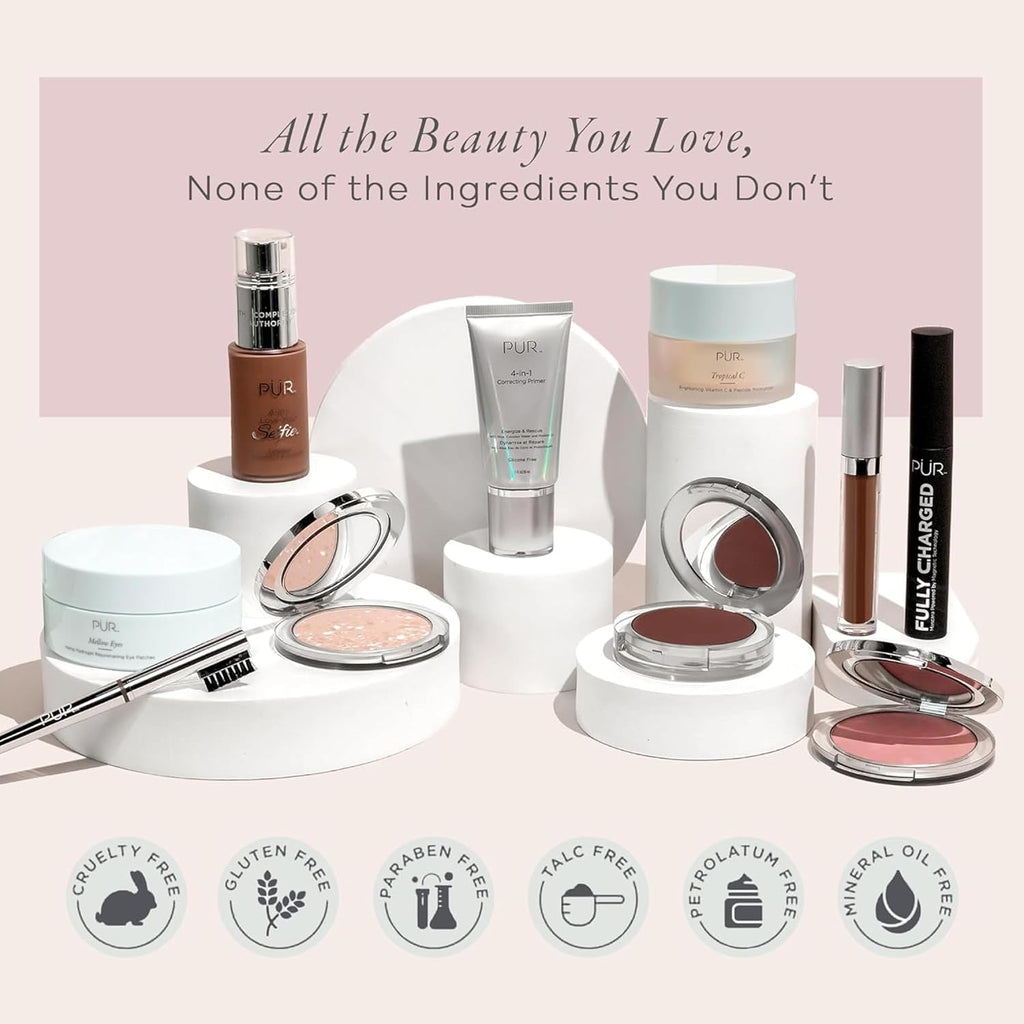 Base de maquillaje mineral prensada 4 en 1 PÜR con SPF 15