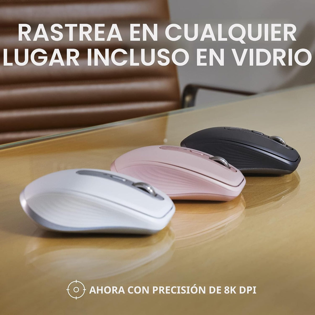 Ratón inalámbrico compacto Logitech MX Anywhere 3S de desplazamient...