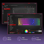 Teclado para juegos RGB inalámbrico Redragon K740 PRO, base y peril...
