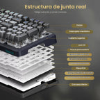 Redragon K688PRO Teclado mecánico inalámbrico para juegos con junta...
