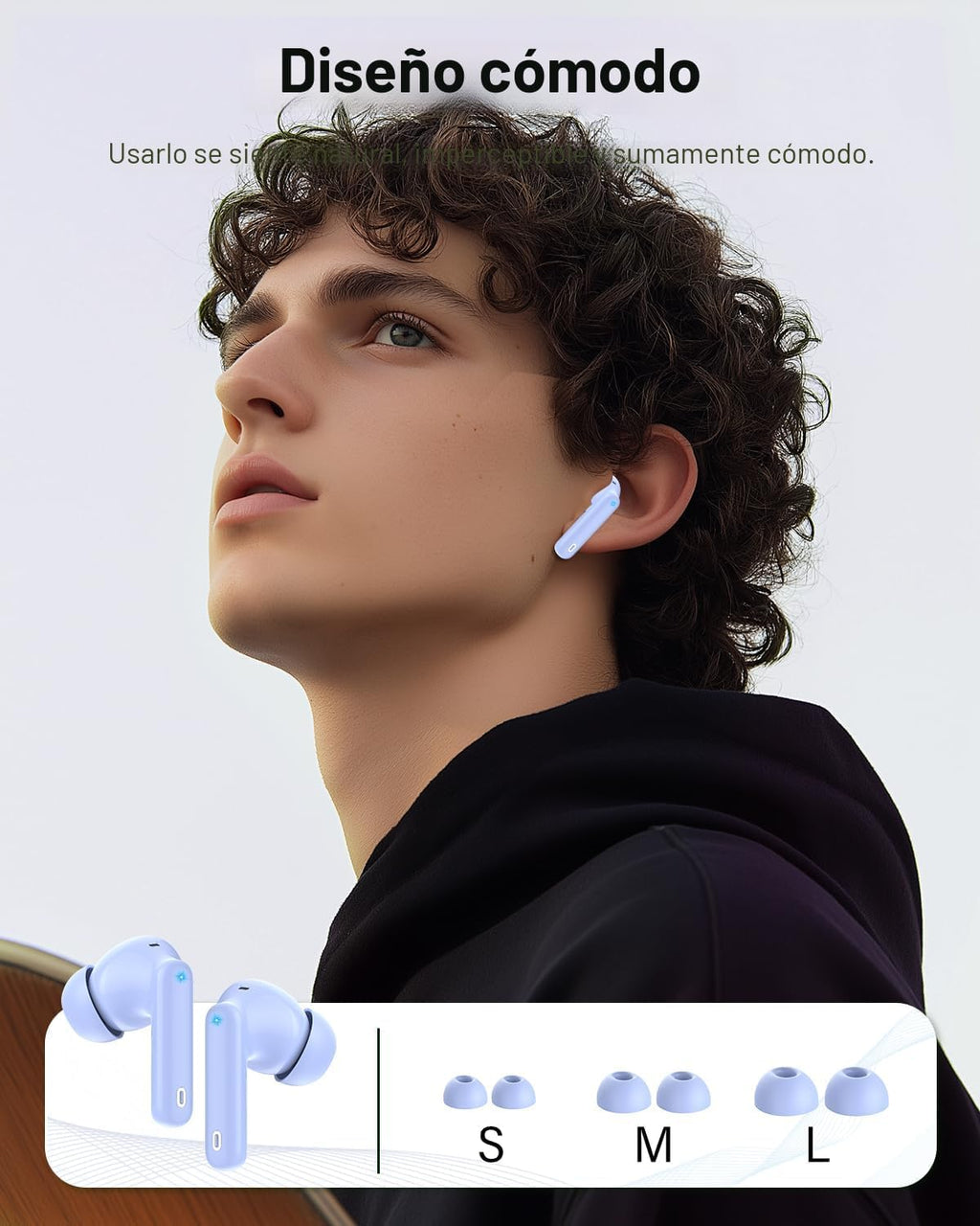 Auriculares inalámbricos, Bluetooth 5.4 Auriculares estéreo de bajo...